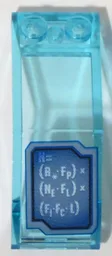 Windscreen 5 x 2 x 1 2/3 with Blue Screen with Mathematical Equation Pattern (Sticker) - Set 70596