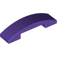 Brick Curved 4 x 1 Double, No Studs / Dark Purple