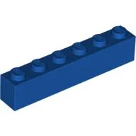 Brick 1 x 6 / Royal Blue