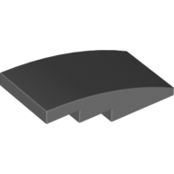 Lego Brick Curved 4 x 2 No Studs / Dark Bluish Gray