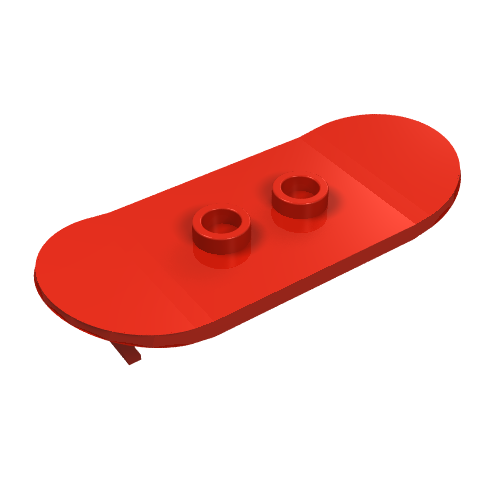 Lego Sports Skateboard with Mag Wheel Holders / Red