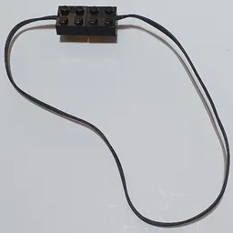 Wire with Brick 2 x 2 x 2/3 Pair, 46L / Black
