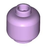 Minifig Head [Plain] [Hollow Stud] / Lavender