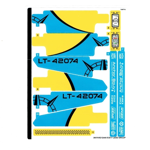 Lego Sticker Sheet for Set 42074-1 / [No Color/Any Color]