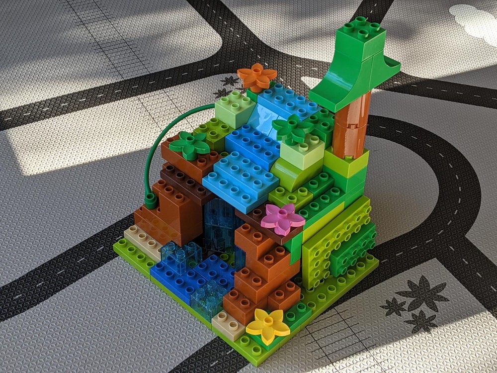 Lego Waterfall's hidden treasure