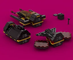 Blacktron Cruiser 40580 Revamp - Compatible with Blacktron Renegade 10335