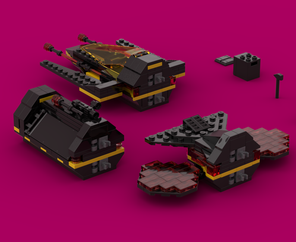 Lego Blacktron Cruiser 40580 Revamp - Compatible with Blacktron Renegade 10335