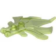 Flames 5 x 7 x 1 x 1/3 with Studs, Handle / Trans-Bright Green