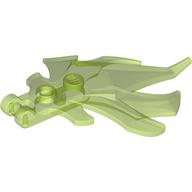 Lego Flames 5 x 7 x 1 x 1/3 with Studs, Handle / Trans-Bright Green
