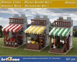 Modular Castle Market Stands Set 2 - Marktstände Set 2