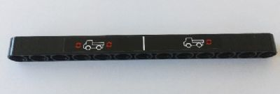 Lego Technic, Liftarm Thick 1 x 13 with Trucks with Red Arrows Pattern (Sticker) - Set 8110