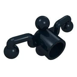 Technic 4 Ball Joint Steering Arm With 3 Pin Base [Complete Assembly] / Black