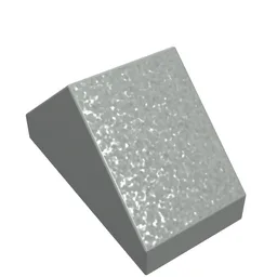 Brick Sloped 45° 2 x 1 Double with Ovoid Bottom Pin / Light Gray