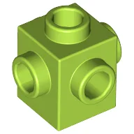 Brick Special 1 x 1 Studs on 4 Sides / Lime