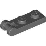 Lego Plate Special 1 x 2 with Handle on End [Closed Ends] / Dark Bluish Gray