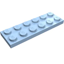 Plate 2 x 6 / Bright Light Blue