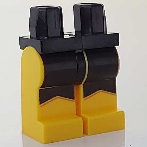 Lego Hips and Yellow Legs with Black Coat (Batman) / Black