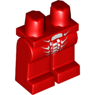 Lego Hips and Red Legs with White Scales Print / Red