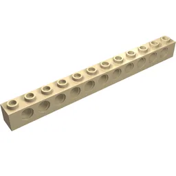 Technic Brick 1 x 12 [11 Pin Holes] / Tan