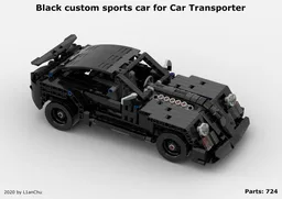 Black custom sports car for Car Transporter