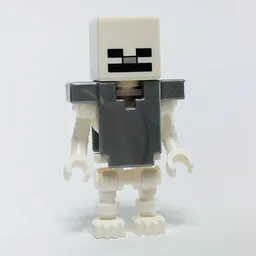 Skeleton, Square Skull, Flat Silver Armor