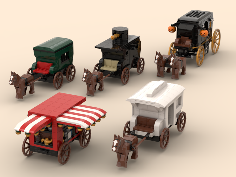Lego Western 5 Wagon Bundle