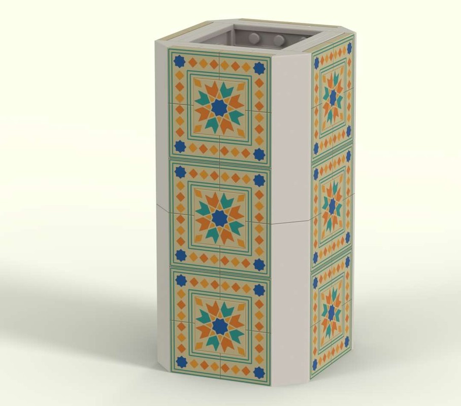 Lego Brick Vase Octagon II