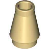 Lego Cone 1 x 1 [No Top Groove] / Tan