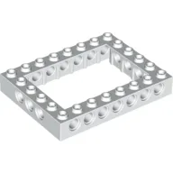 Technic Brick 6 x 8 with 4 x 6 Opening / White