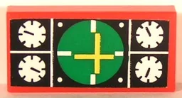 Tile 1 x 2 with Avionics Green Pattern (Sticker) - Sets 8429 / 8812