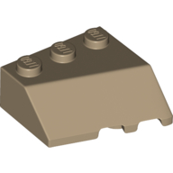 Lego Brick Wedged, Sloped 45° 3 x 3 Left / Dark Tan