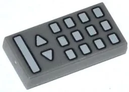 Tile 1 x 2 with TV Remote Control Print