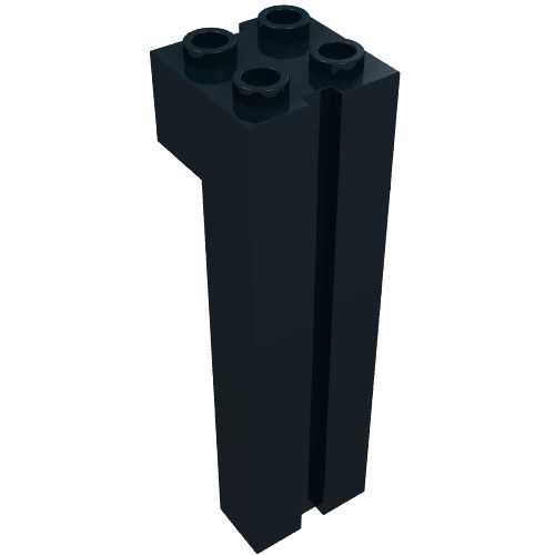 Lego Brick Special 2 x 2 x 6 with Groove / Black