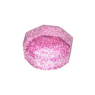 Plate Special 8-Sided Crystal/Gem 1 x 1 x 2/3 / Opal Trans-Dark Pink