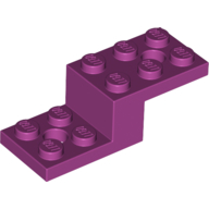 Lego Bracket 5 x 2 x 1 1/3 with Holes, Pin Bottom / Magenta