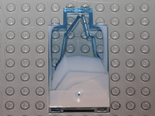 Lego Rock Panel 2 x 4 x 6 with Marbled White Pattern (Streaks up Both Sides)