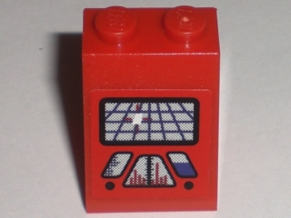 Lego Slope 65 2 x 2 x 2 with Bottom Tube with Control Console Pattern (Sticker) - Set 5984