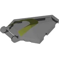 Windscreen 6 x 4 x 1 Hexagonal with Handle with Olive Green Stripe Print / Trans-Black