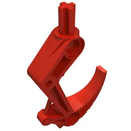 Large Figure Weapon, Claw Hook with Axle / Red