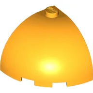 Brick Round Corner 3 x 3 x 2 Dome Top / Bright Light Orange