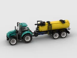 Water tank with Lego city tractor 60498