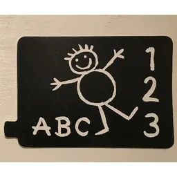 Duplo Slide Chalk Board Print / Black