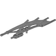 Lego Large Figure Shield, Half Ribbed Narrow / Flat Silver