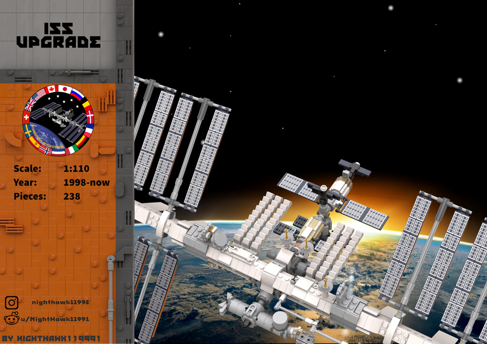 Lego ISS Upgrade (Russian modules and radiators)