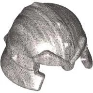 Helmet Castle with Cheek Protection and Studded Bands / Metallic Silver