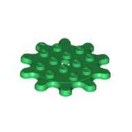 Lego Plate Special 4 x 4 Splat Gear, 10 Teeth / Green