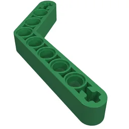 Technic Beam 1 x 9 Bent (6 - 4) Thick / Green