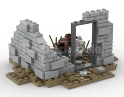 Destroyed castle wall