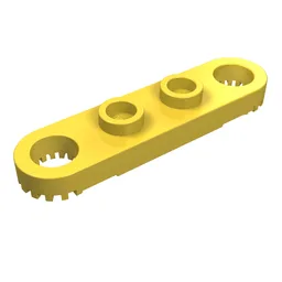 Technic Plate 1 x 4 with Toothed Ends / Yellow