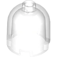 Brick Round 2 x 2 x 1 2/3 Dome Top, Blocked Open Stud / Trans-Clear